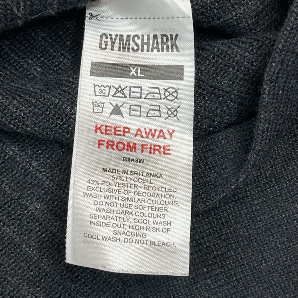 Gymshark Pause Knitwear Sweater Hoodie Womens XL Oversized Ribbed Black - Picture 12 of 12